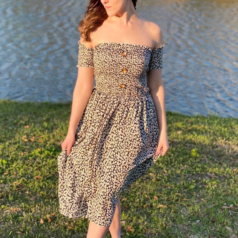 Smocked Floral Sundress